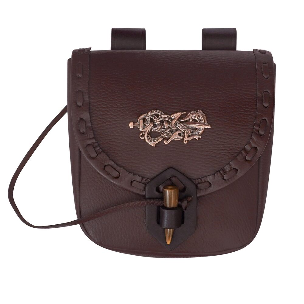 7706 Belt Pouch Viking Leather Belt Bag Medieval Belt Bag Renaissance